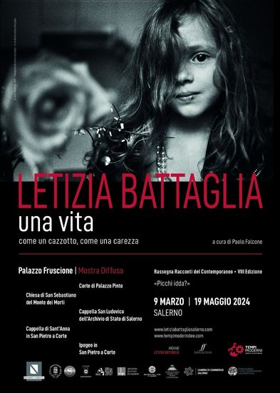 Locadina mostra Letizia Battaglia Una Vita